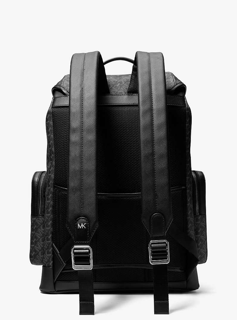 Hudson Empire Monogram Backpack in BLACK | Michael Kors