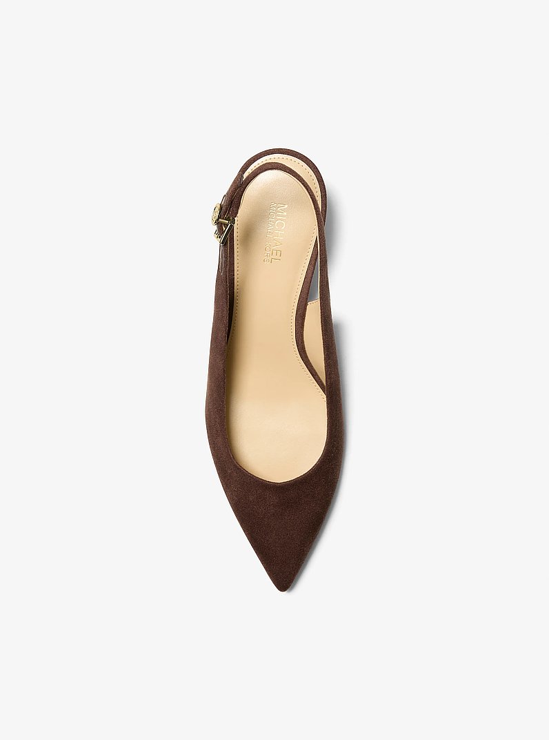 Amali Polyester Microsuede Pump   in NUTMEG | Michael Kors