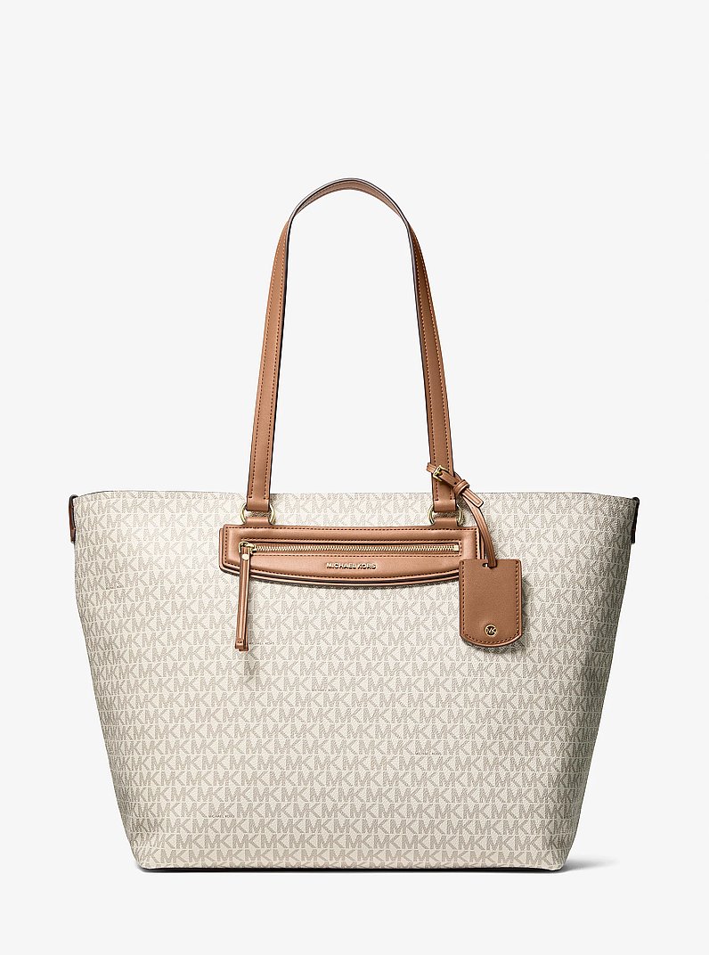 Borsa tote Jet Set Travel extra-large con stampa logo in VANIGLIA/GHIANDA | Michael Kors