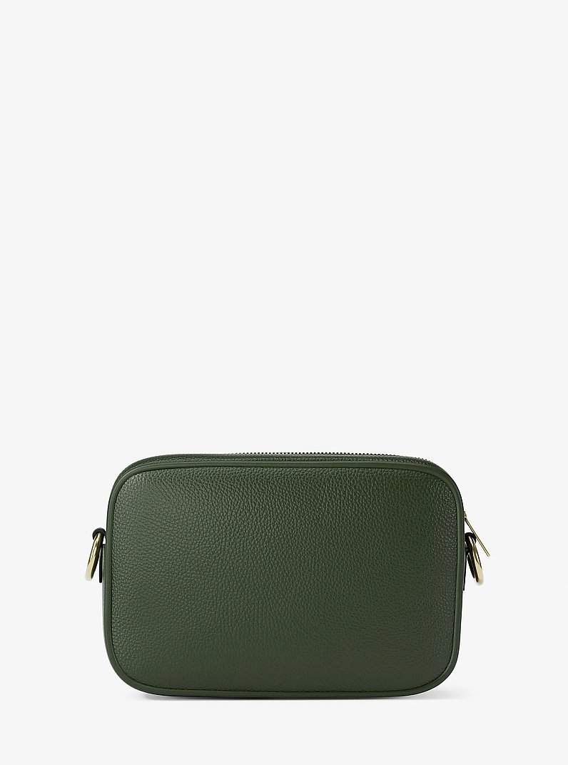 Jet Set Large Pebbled Leather Camera Crossbody Bag in MOSS | Michael Kors