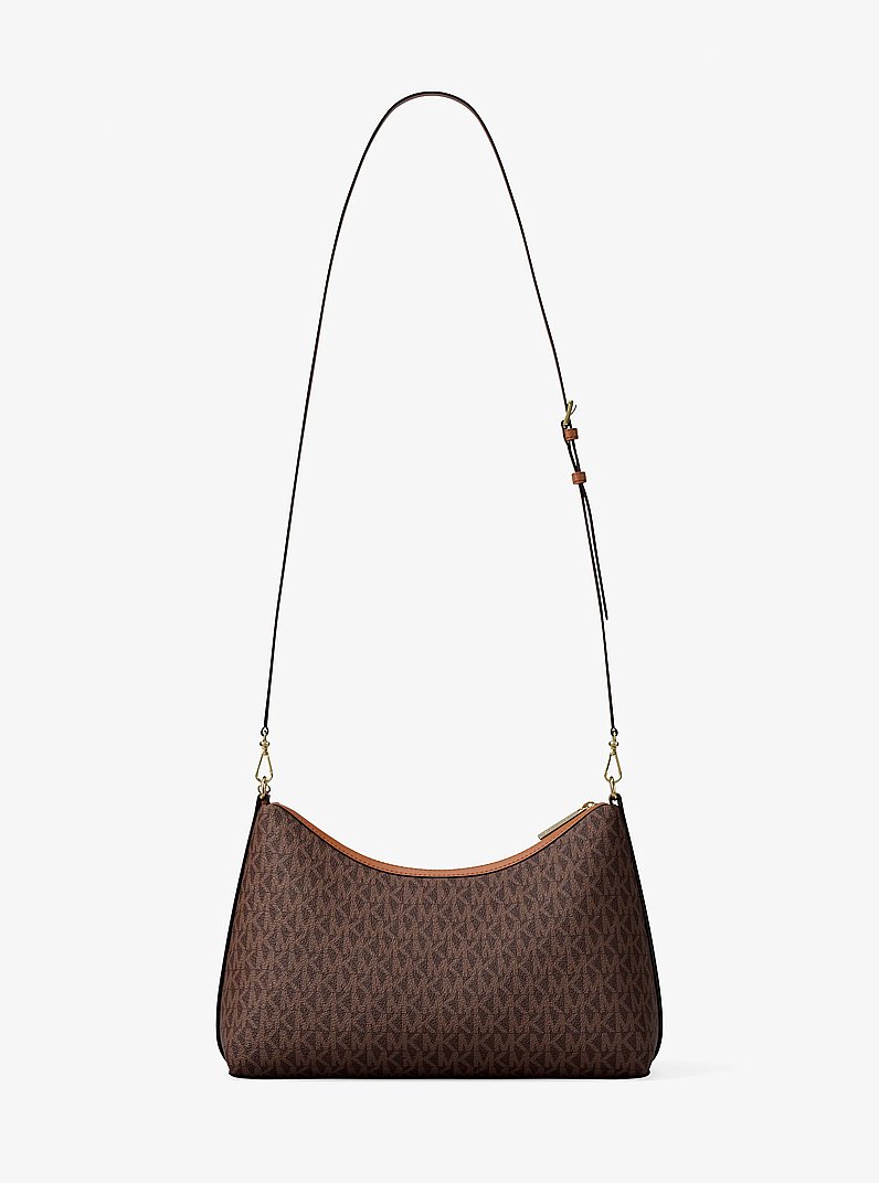 Sammy Medium Signature Logo Convertible Shoulder Bag in BROWN | Michael Kors