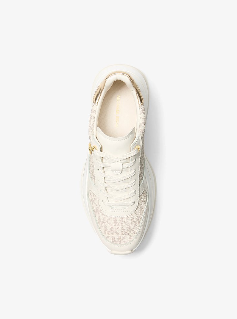 Arla Leather and Suede Trainer in VANILLA | Michael Kors