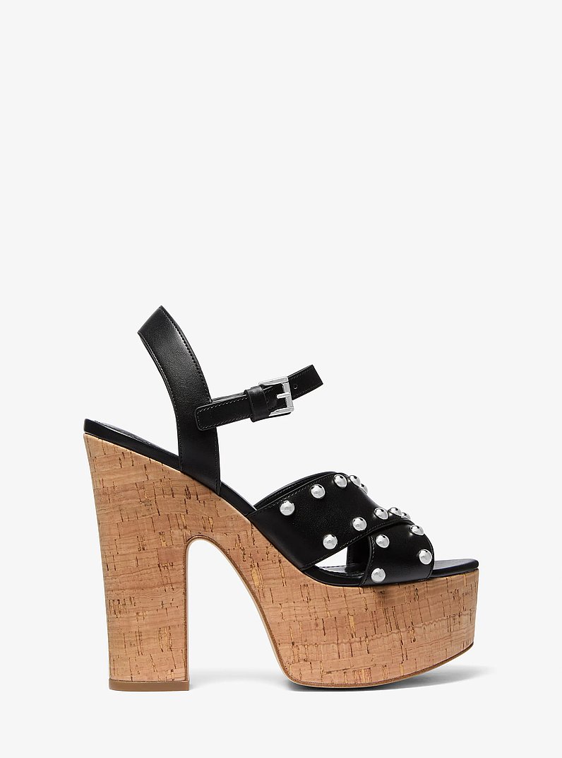 Selah Studded Platform Sandal in BLACK | Michael Kors