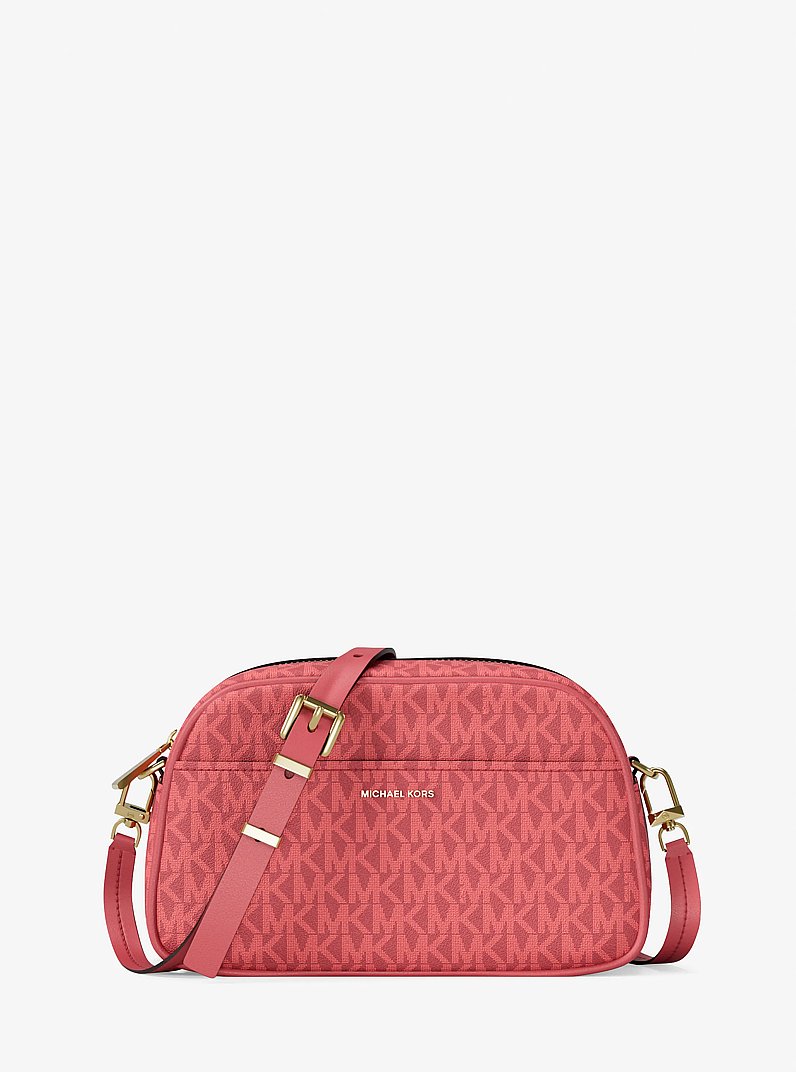 Jet Set Small Signature Logo Camera Crossbody Bag in LT BRY SBT | Michael Kors
