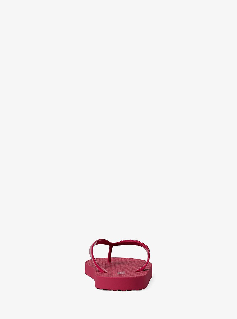 Sandale de plage &agrave; logo Signature in FRAMBOISE FONC&Eacute; | Michael Kors