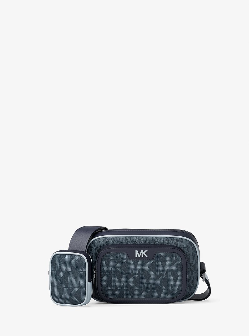 Cooper Small Signature Logo Camera Crossbody Bag With Pouch in ADMIRL MULTI | Michael Kors