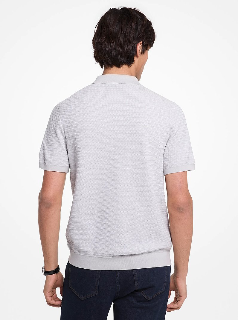 Chemise en coton &agrave; piq&ucirc;res in GRIS PERLE | Michael Kors