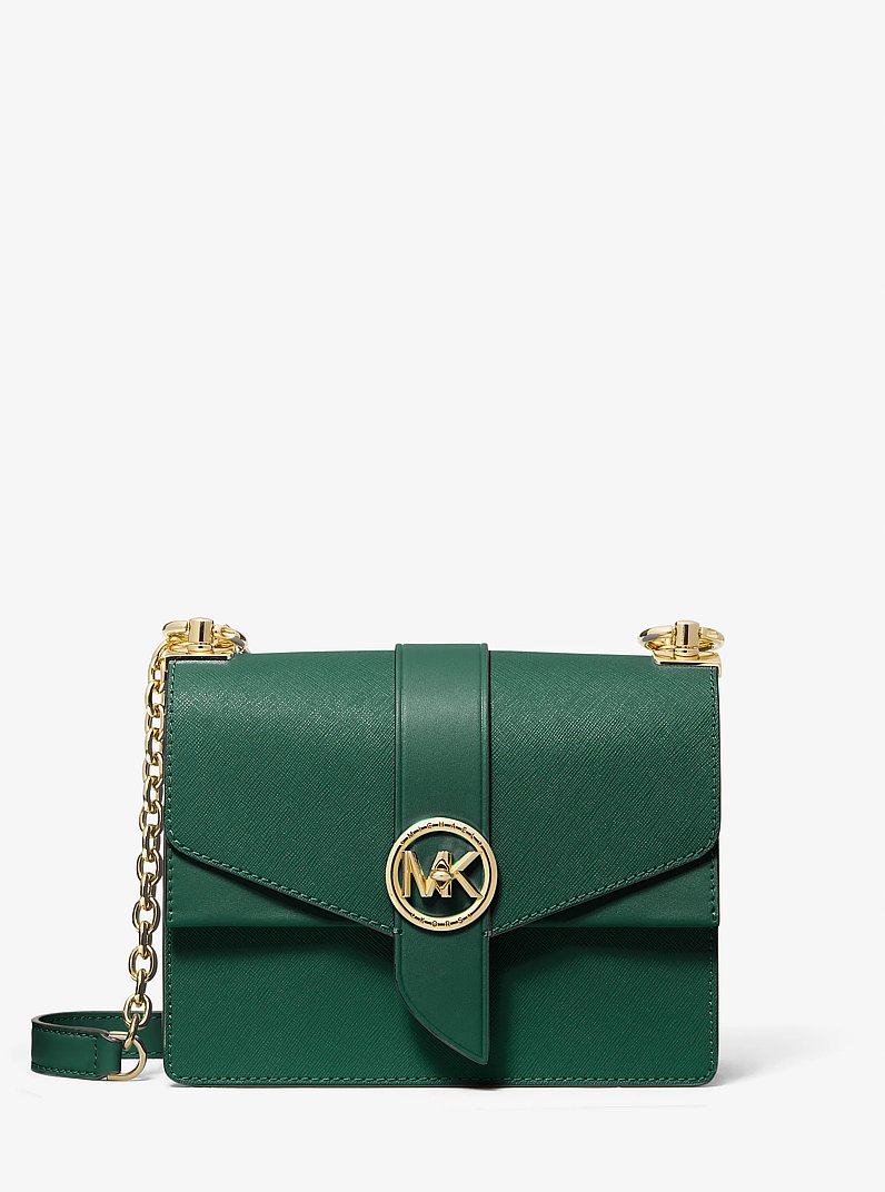 Greenwich Small Saffiano Leather Crossbody Bag in BOSCO | Michael Kors