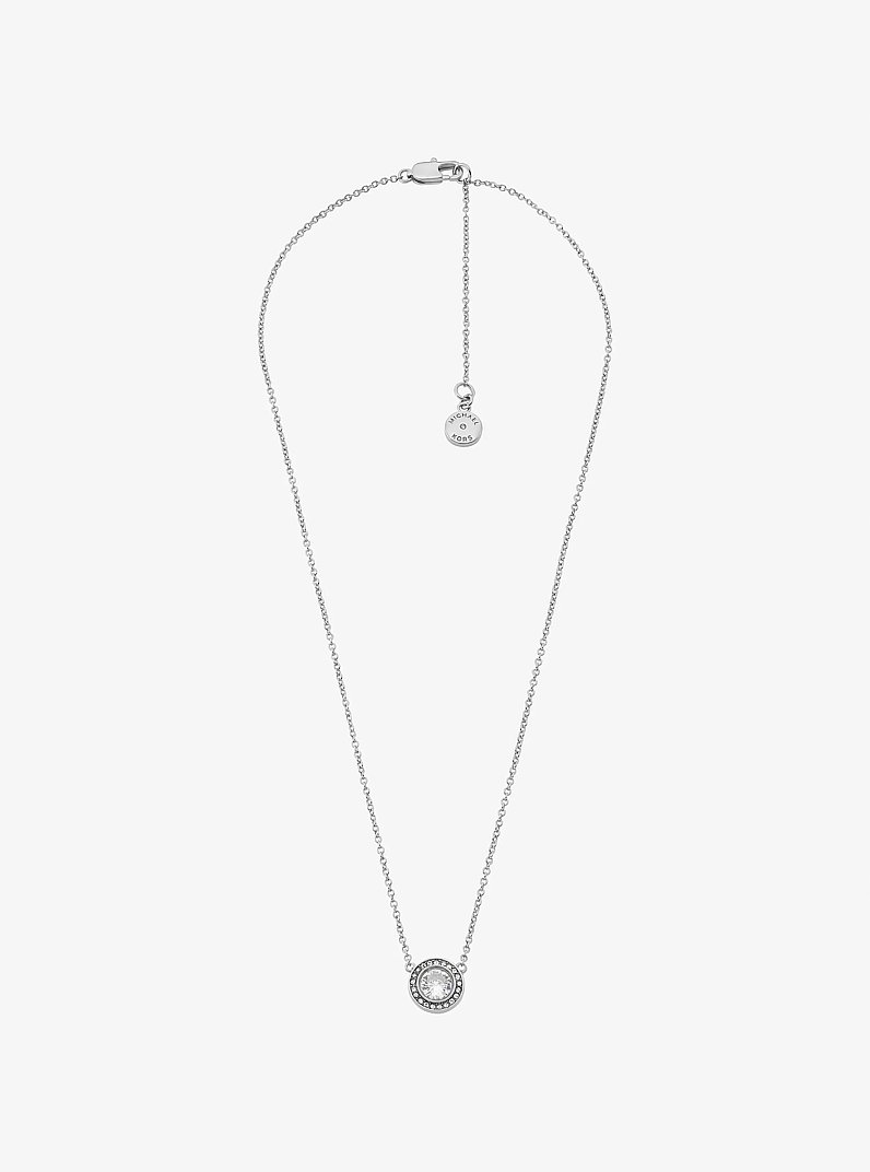 Collier &agrave; halo de pav&eacute; in ARGENT | Michael Kors