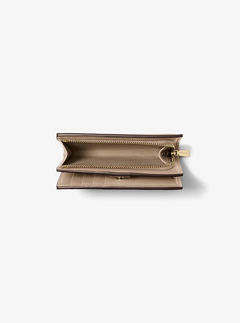 Bryant Medium Pebbled Leather Wallet in BIRCH | Michael Kors