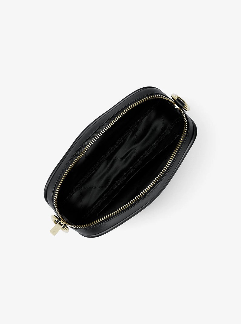 Jet Set Small Signature Logo Camera Crossbody Bag in BLACK | Michael Kors