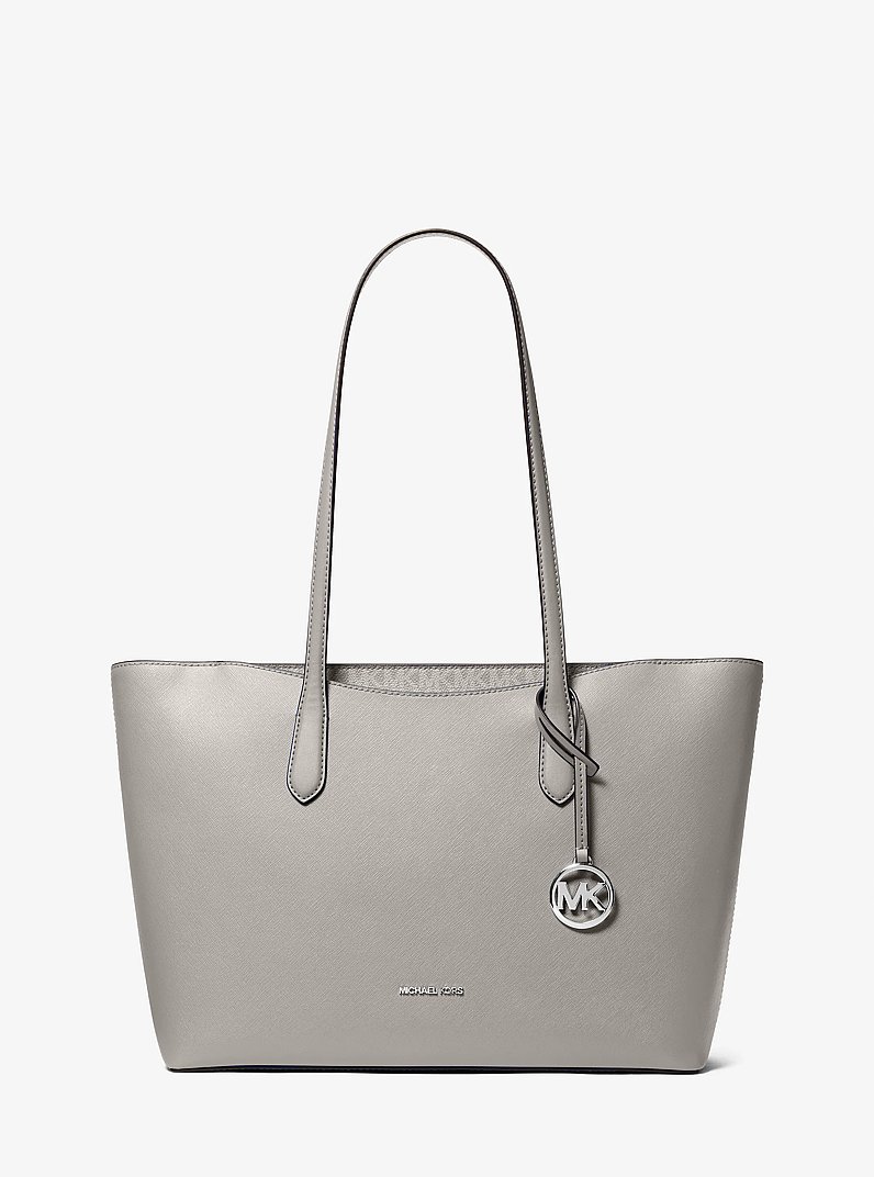 Arden Large Top-Zip Tote Bag in PEARL GREY | Michael Kors