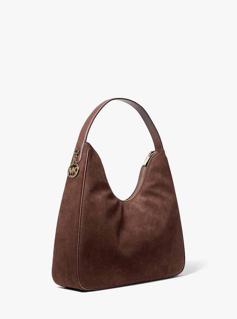 Nayla Medium Fringed Hobo Shoulder Bag in NUTMEG | Michael Kors