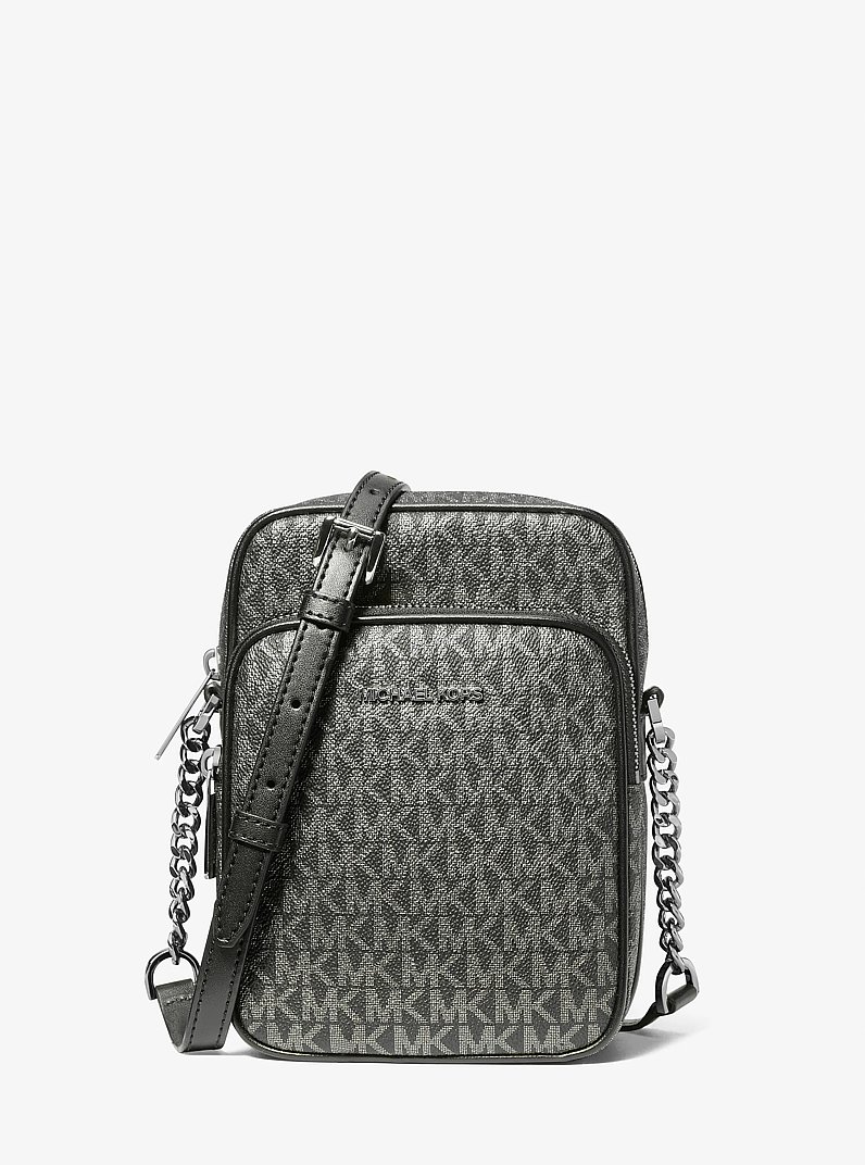 Sac &agrave; bandouli&egrave;re Jet Set Travel de taille moyenne &agrave; logo signature m&eacute;tallis&eacute;