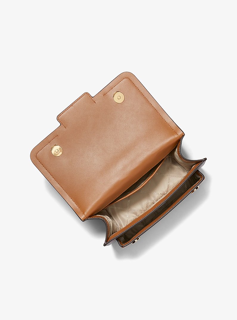 Bolso de hombro Heather grande con logotipo in MARR&Oacute;N/BELLOTA | Michael Kors
