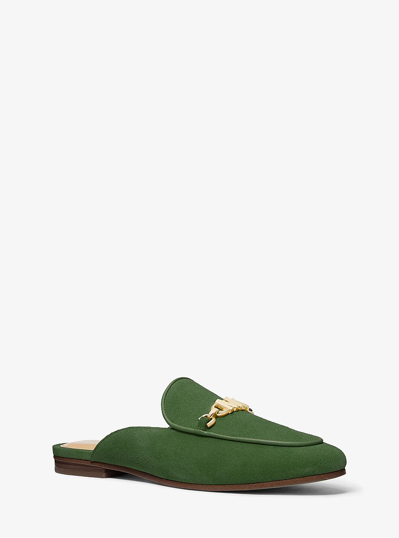 Tiffanie Suede Mule in AMAZON GREEN | Michael Kors