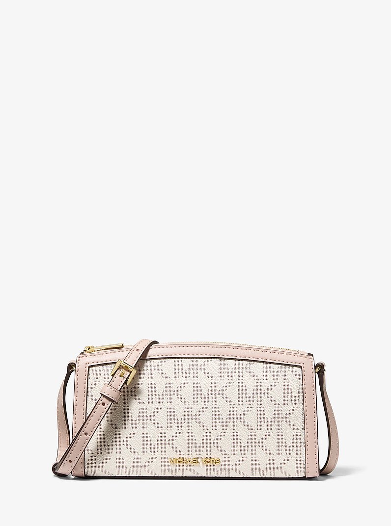Borsa a tracolla Jet Set media con logo in VANIGLIA/ROSA TENUE | Michael Kors