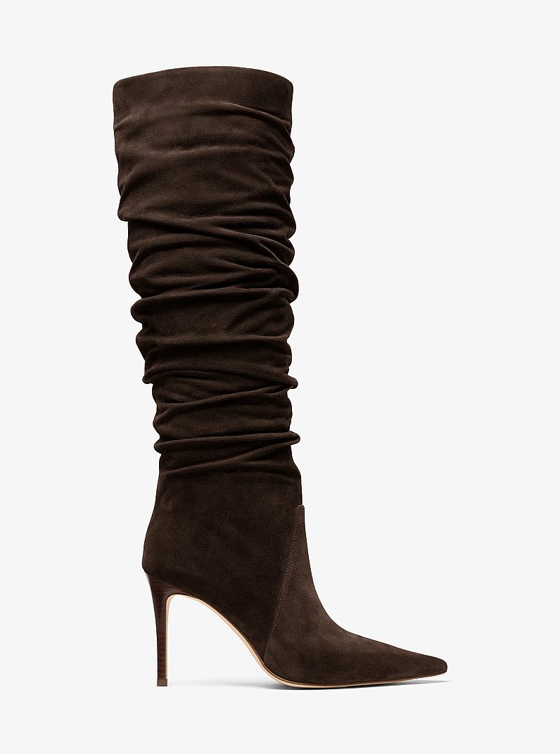 Dawn Leather Boot in CHOCOLATE | Michael Kors