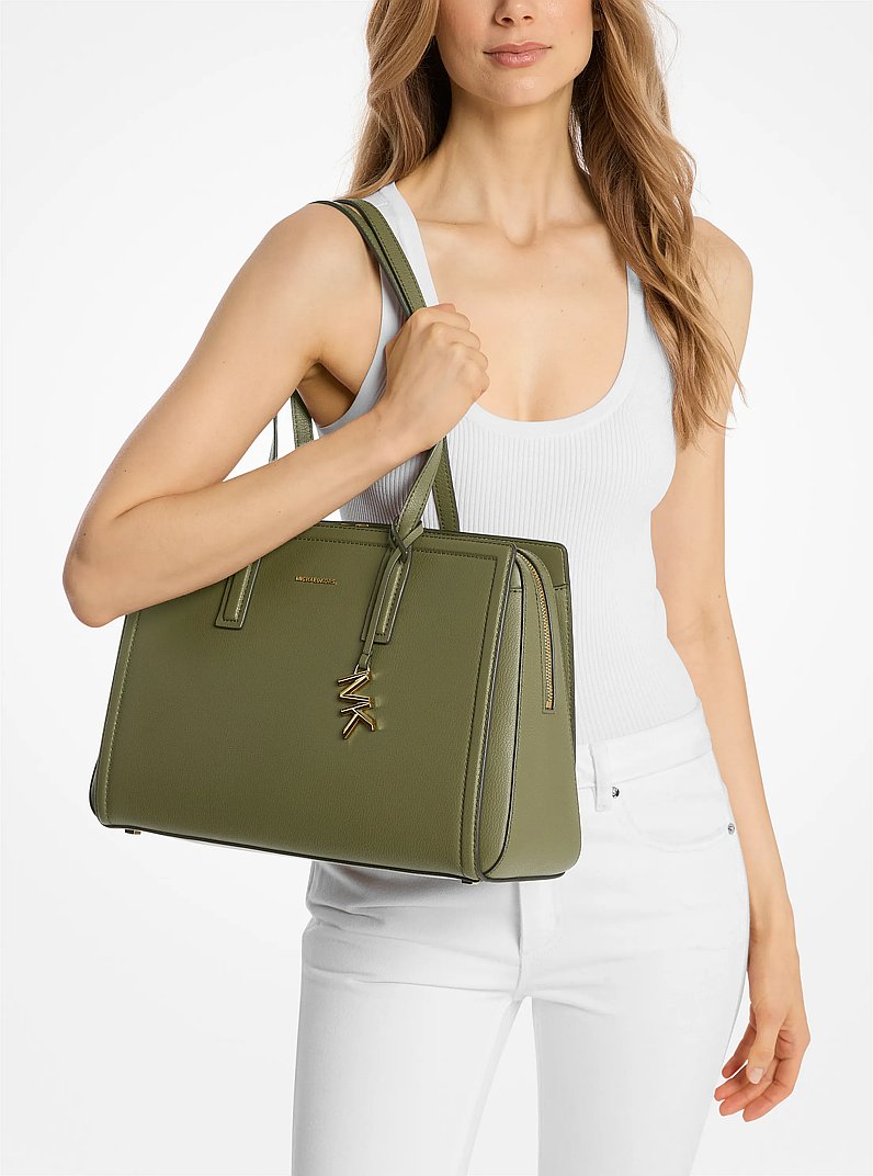 Laila Medium Leather Tote Bag