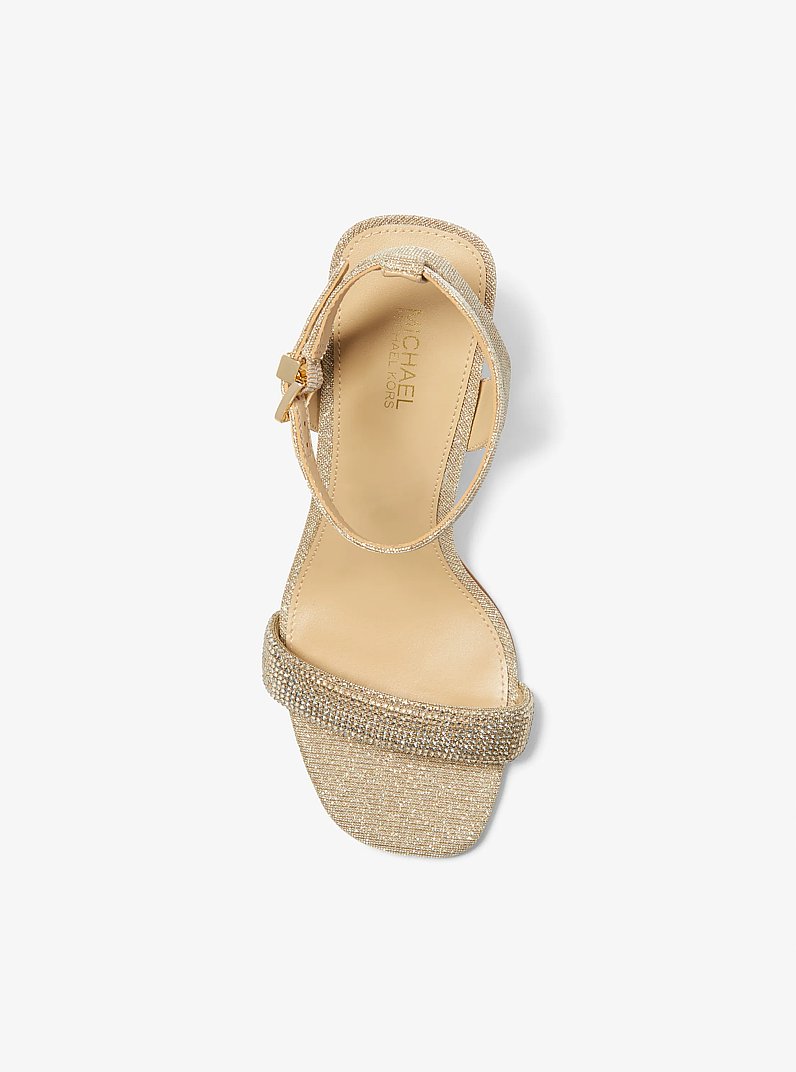 Sandalo Carrie in mesh glitterato con decorazioni