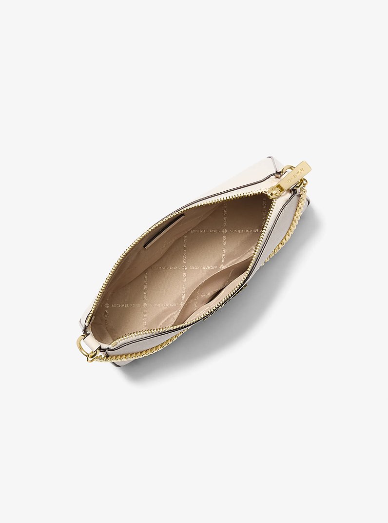 Jet Set Medium Saffiano Leather Crossbody Bag in LT CREAM | Michael Kors