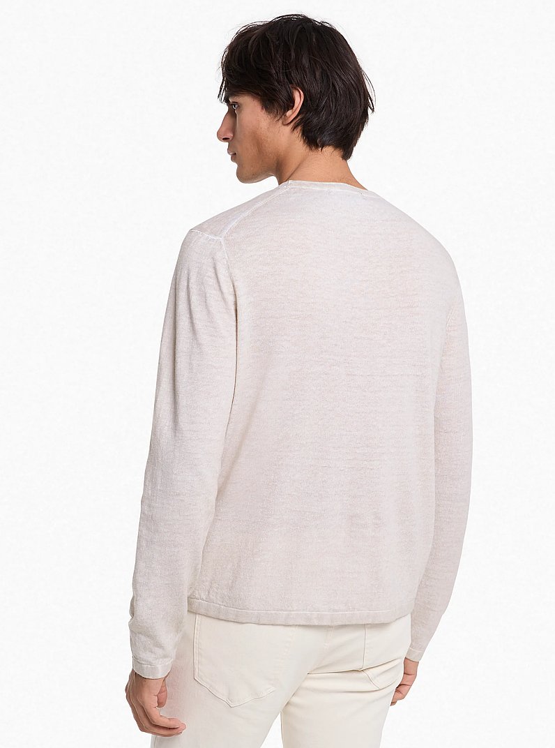 Linen and Cotton Sweater in DUNE | Michael Kors