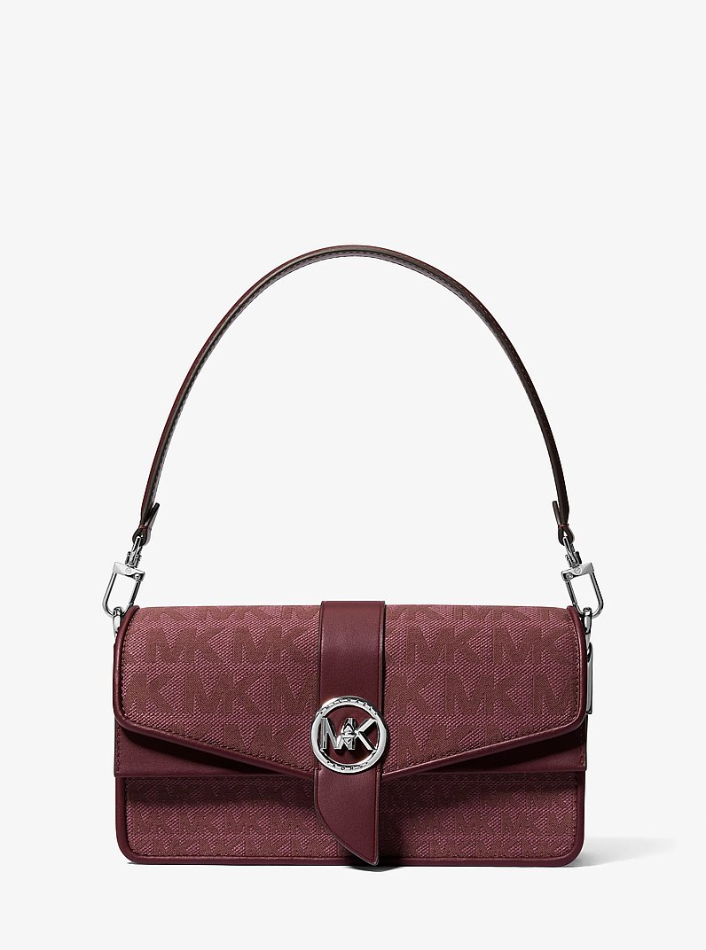 Greenwich Medium Logo Jacquard Shoulder Bag