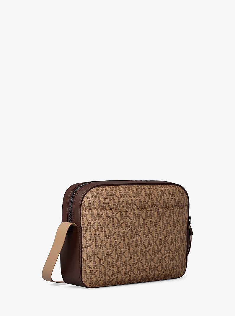 Cooper Signature Logo Flight Bag in CAMEL | Michael Kors