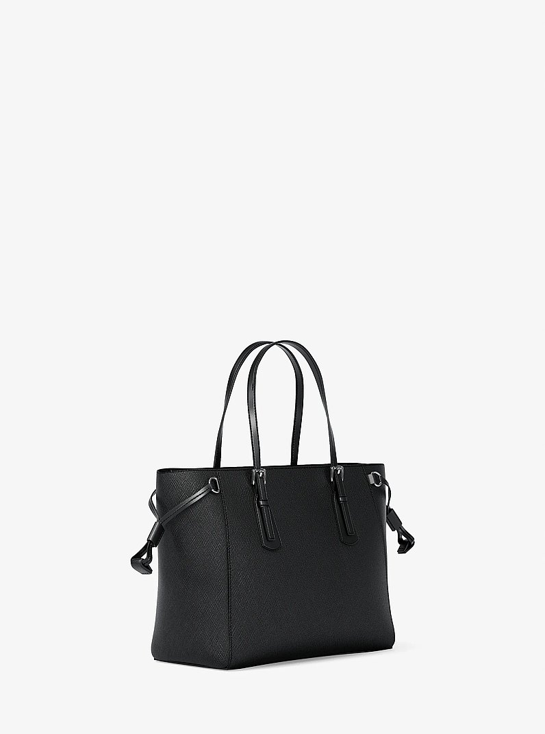 Voyager Extra-Small Pebbled Leather Convertible Crossbody Bag in BLACK | Michael Kors