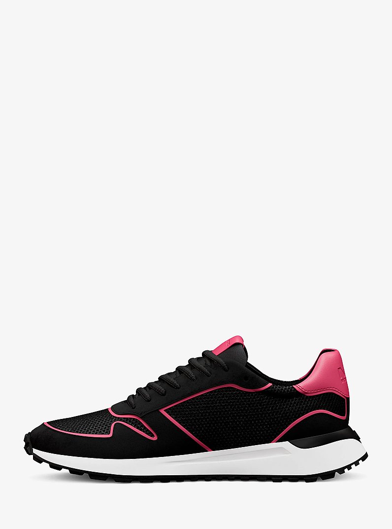 Dax Mixed-Media Trainer in DK RASPBERRY | Michael Kors