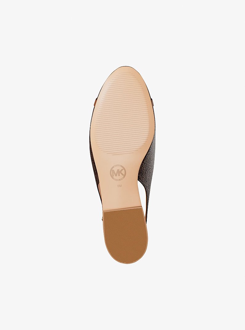 Dori Signature Logo Slingback Flat in BROWN MULTI | Michael Kors