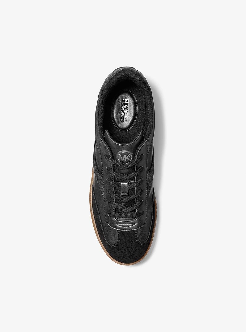Benny Mixed-Media Sneaker in BLACK | Michael Kors