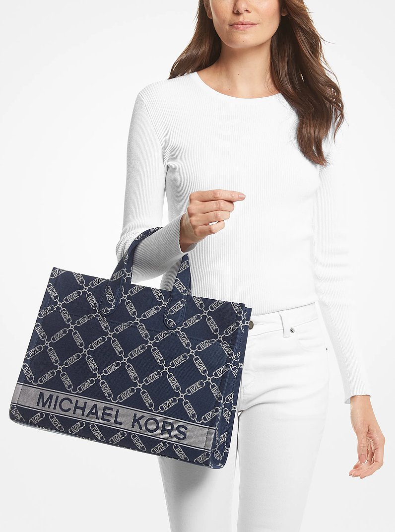 Grand cabas Gigi en jacquard avec logo Empire