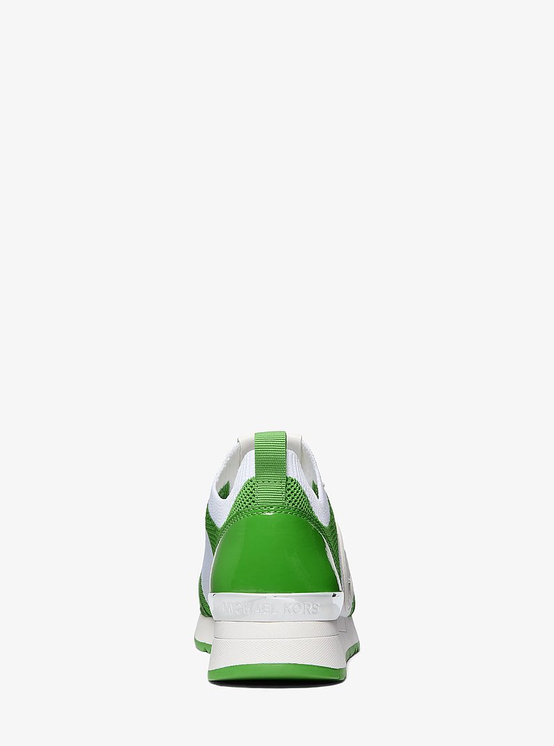 Jenkins Two-Tone Stretch Knit Trainer in JUNGLE | Michael Kors