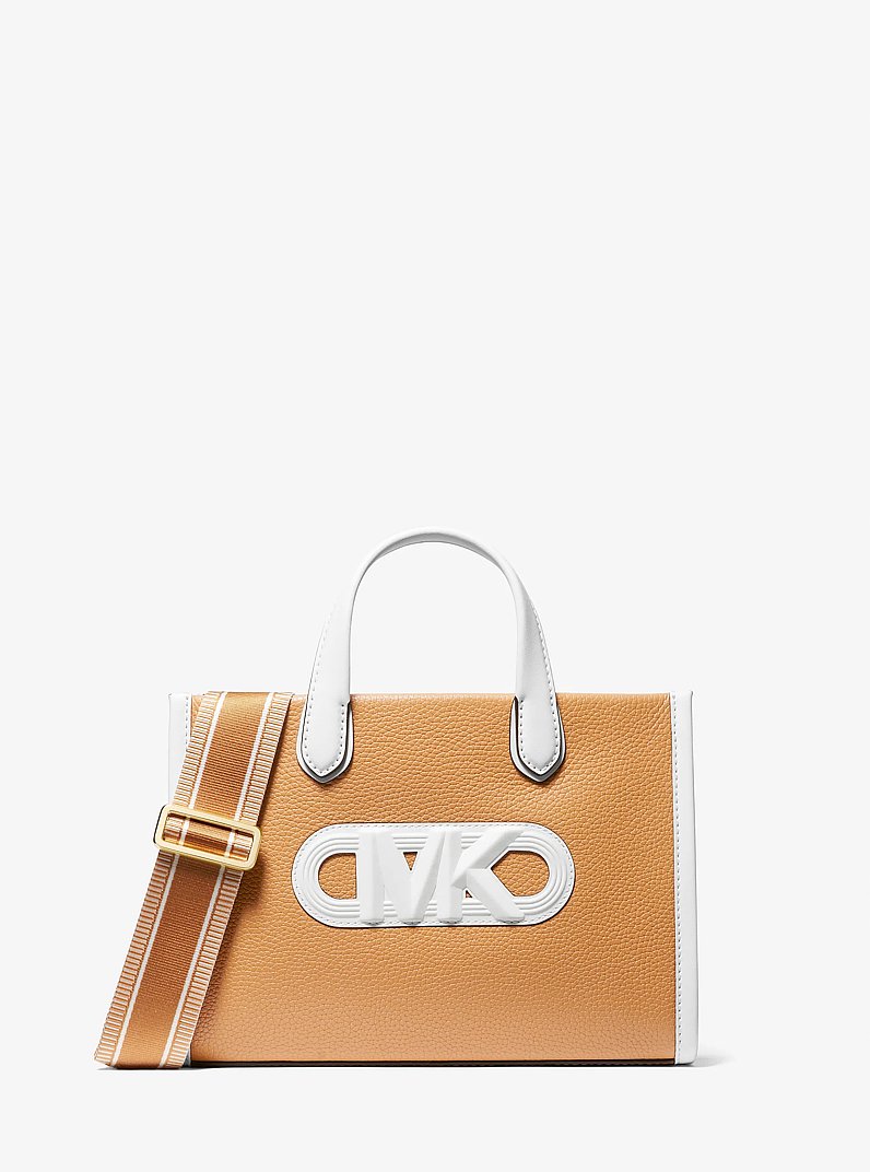 Gigi Small Embossed Pebbled Leather Messenger Bag