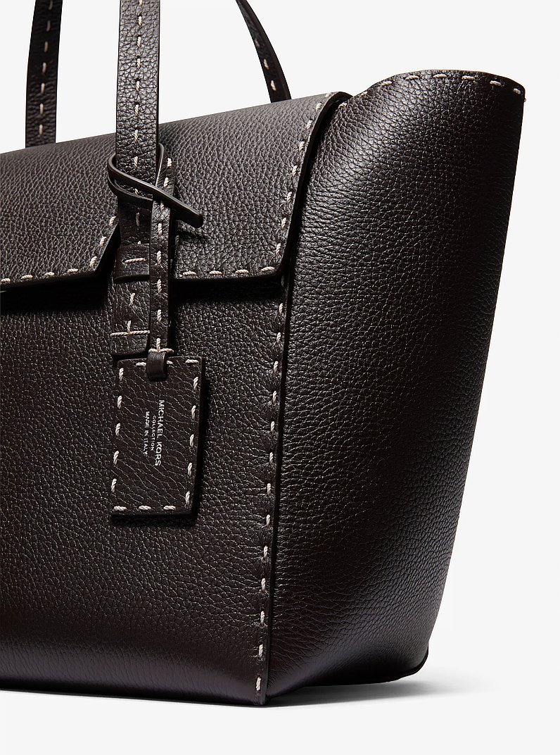 Bolso satchel Sophia de cuero granulado cosido a mano in CHOCOLATE | Michael Kors