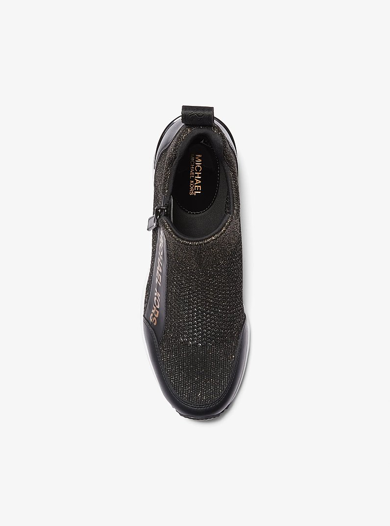 Zapatilla Willis de punto el&aacute;stico metalizado