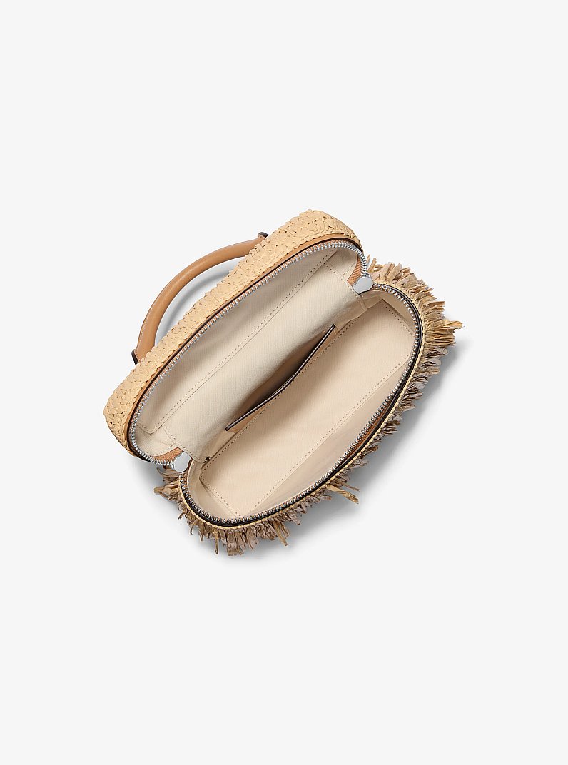 Jana Extra-Small Hand-Crocheted Crossbody Bag in PEANUT | Michael Kors