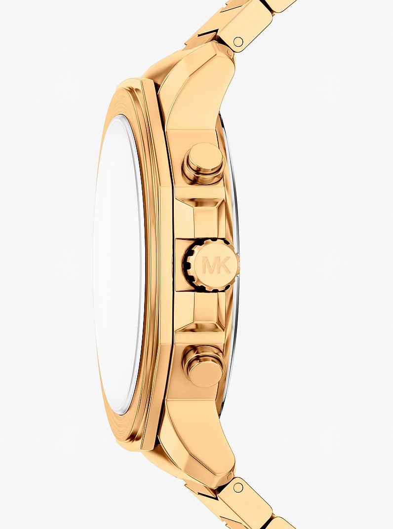 Oversized Prescott Gold-Tone Watch in GOLD | Michael Kors
