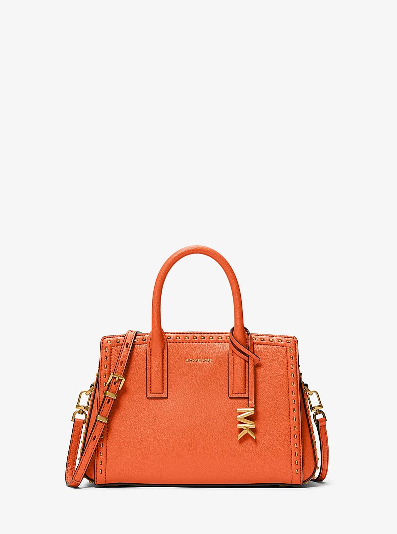Henkeltasche Laila Small aus Leder mit Nietenbesatz in MIMOSE | Michael Kors