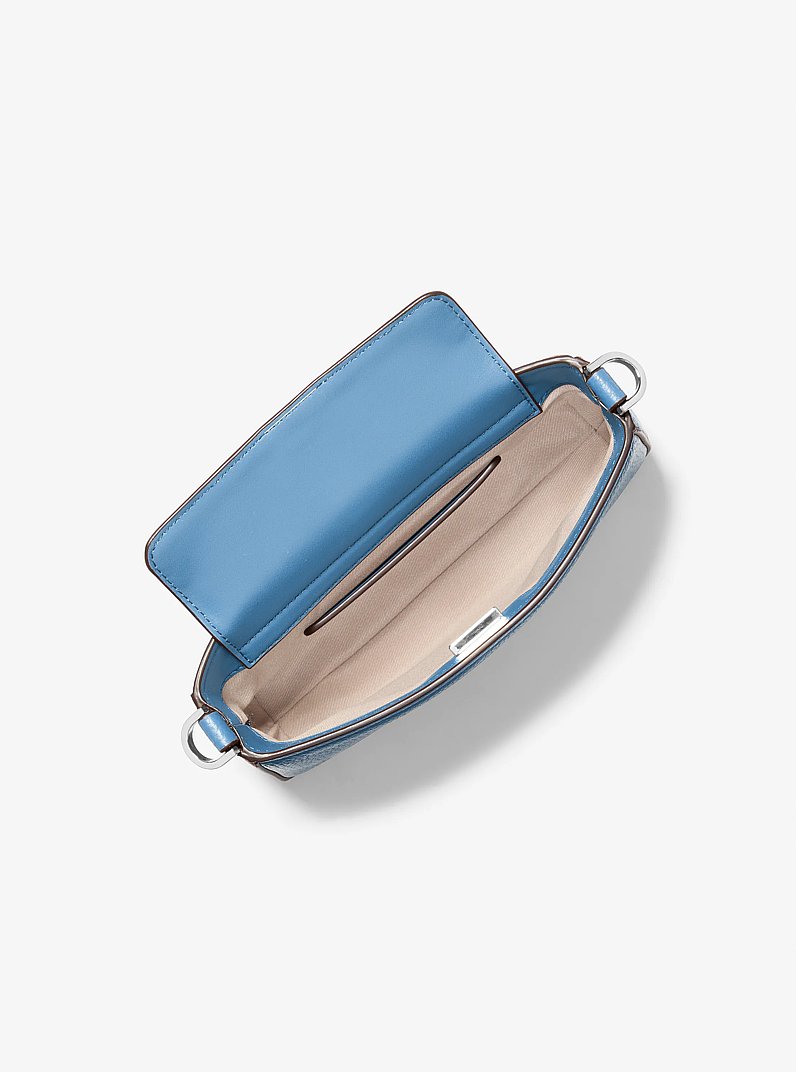 Bryant Small Pebbled Leather Convertible Pochette in STH PACIFIC | Michael Kors