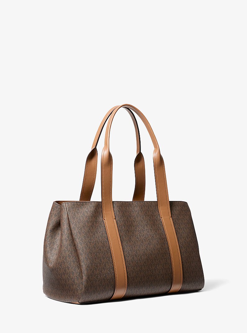 Foster Large Signature Logo Tote Bag in BRN/ACORN | Michael Kors