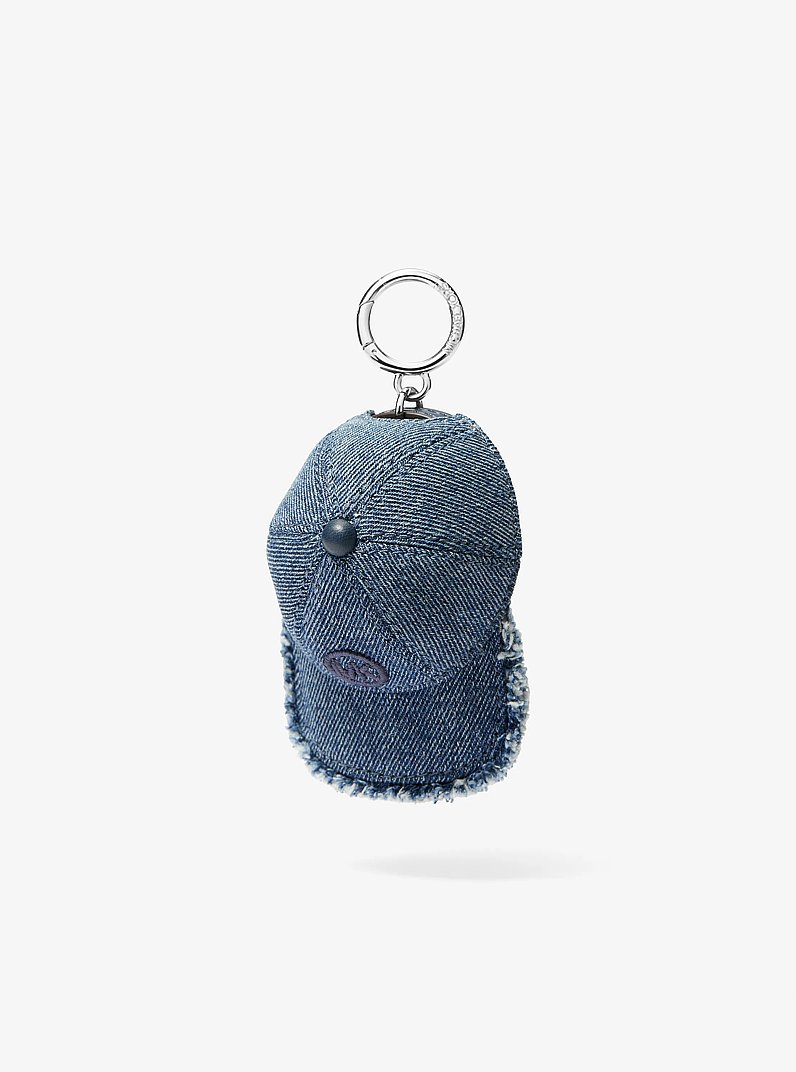 Denim Baseball Hat Bag Charm in WASHED DENIM | Michael Kors