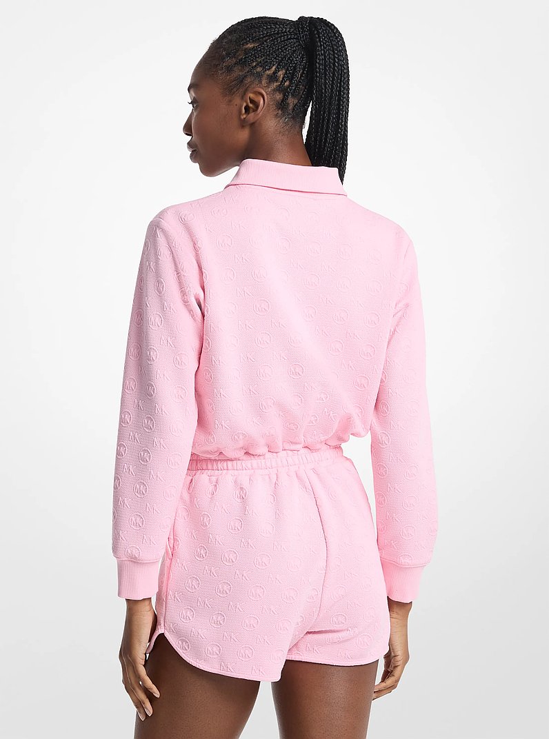 Logo Jacquard Romper in CARNATION | Michael Kors