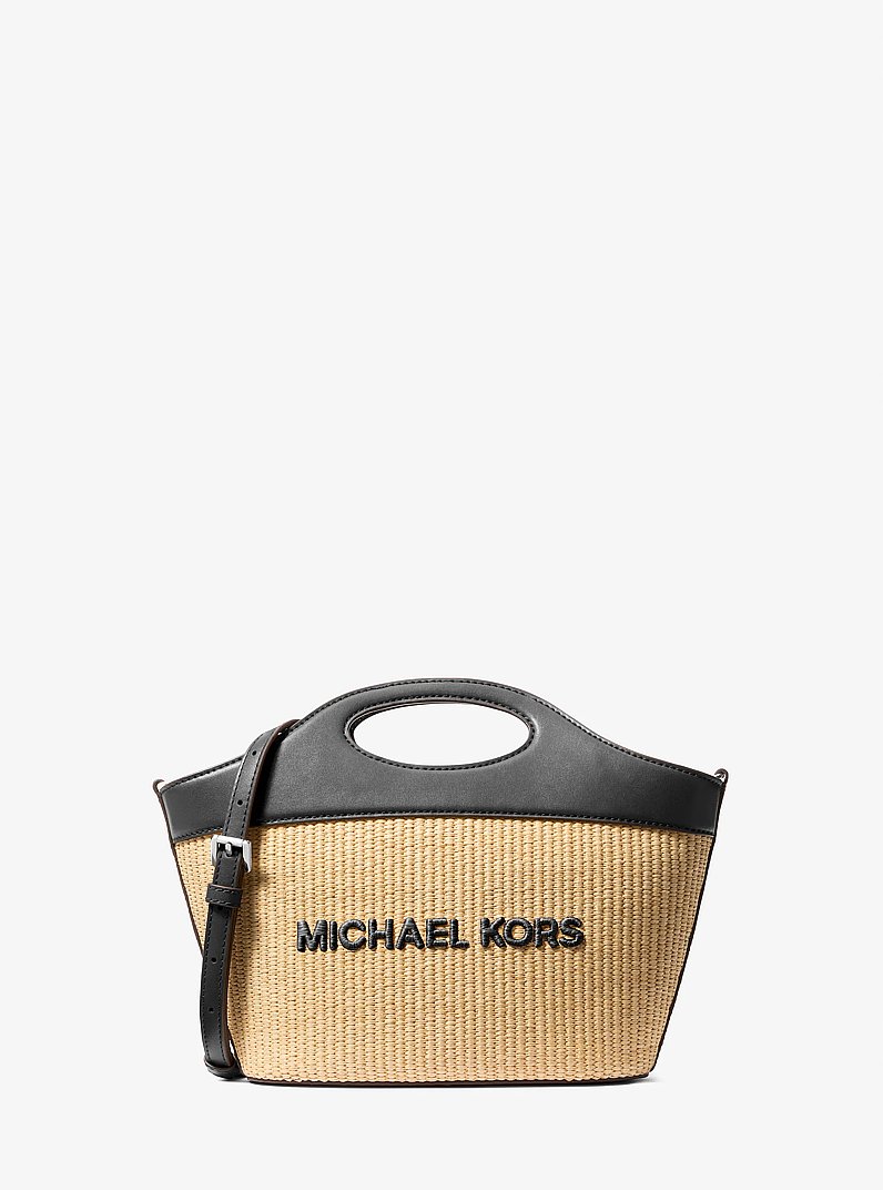 Bandolera Tatum convertible mediana tejido in NEGRO | Michael Kors
