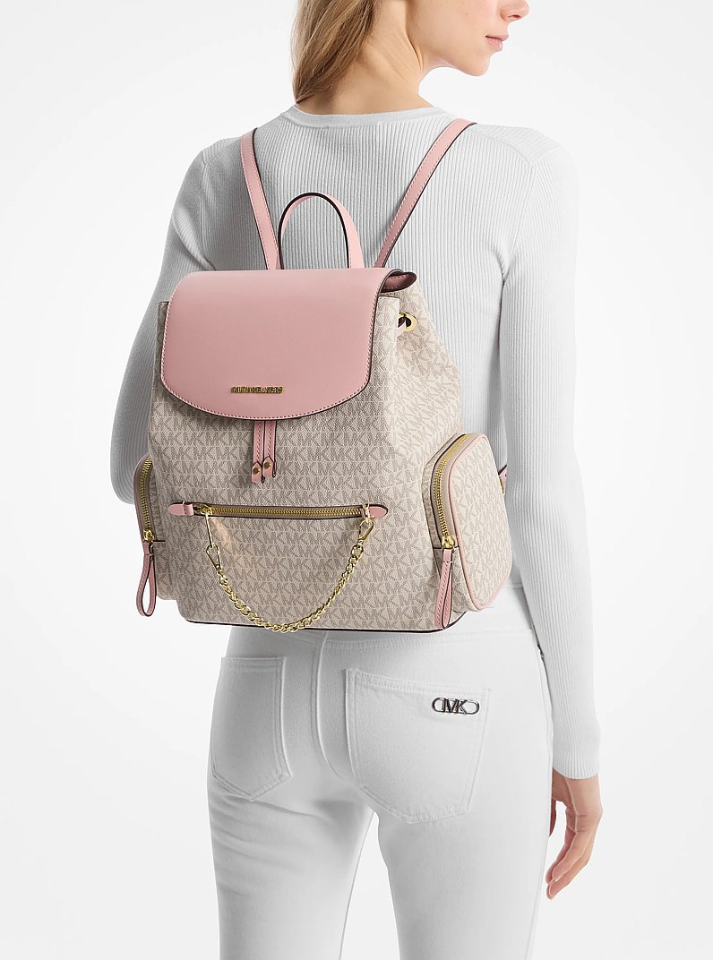 Jet Set Large Logo Backpack in PWD BLSH MLT | Michael Kors