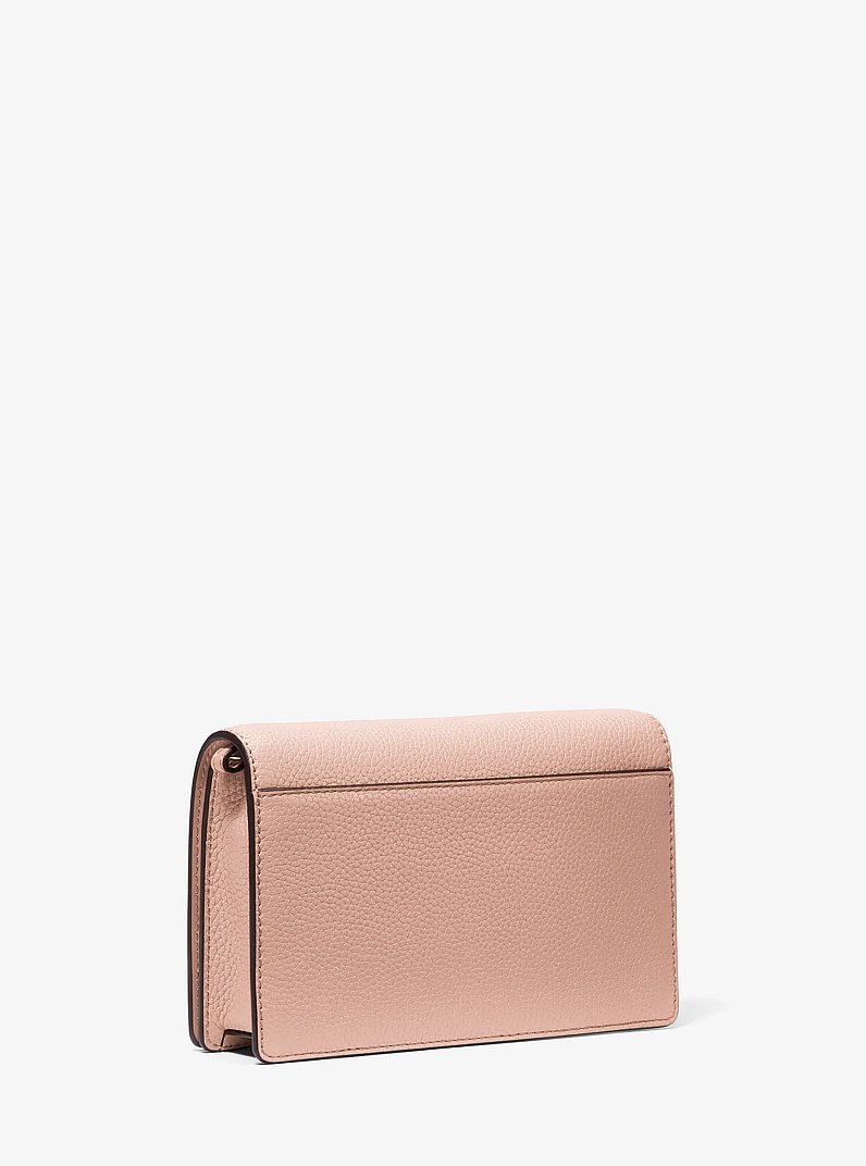 Jet Set Medium Pebbled Leather Crossbody Bag in SOFT PINK | Michael Kors
