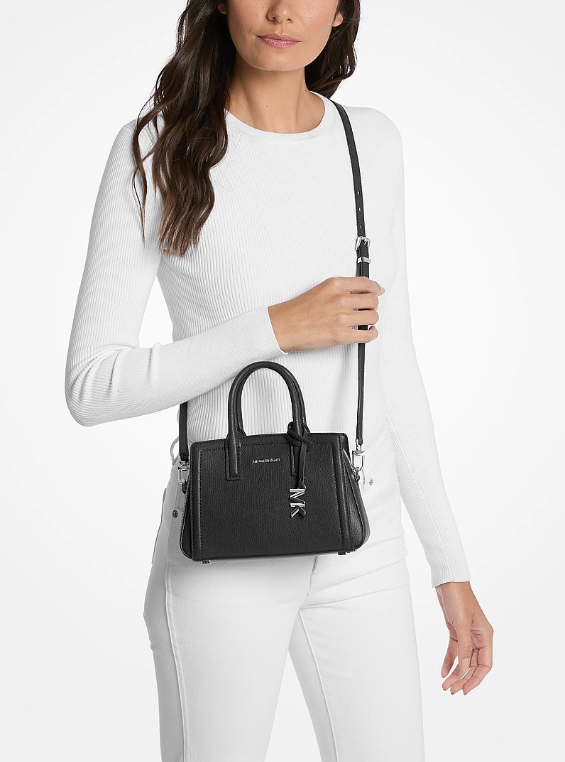 Umh&auml;ngetasche Laila Extra-Small aus Leder in SCHWARZ | Michael Kors