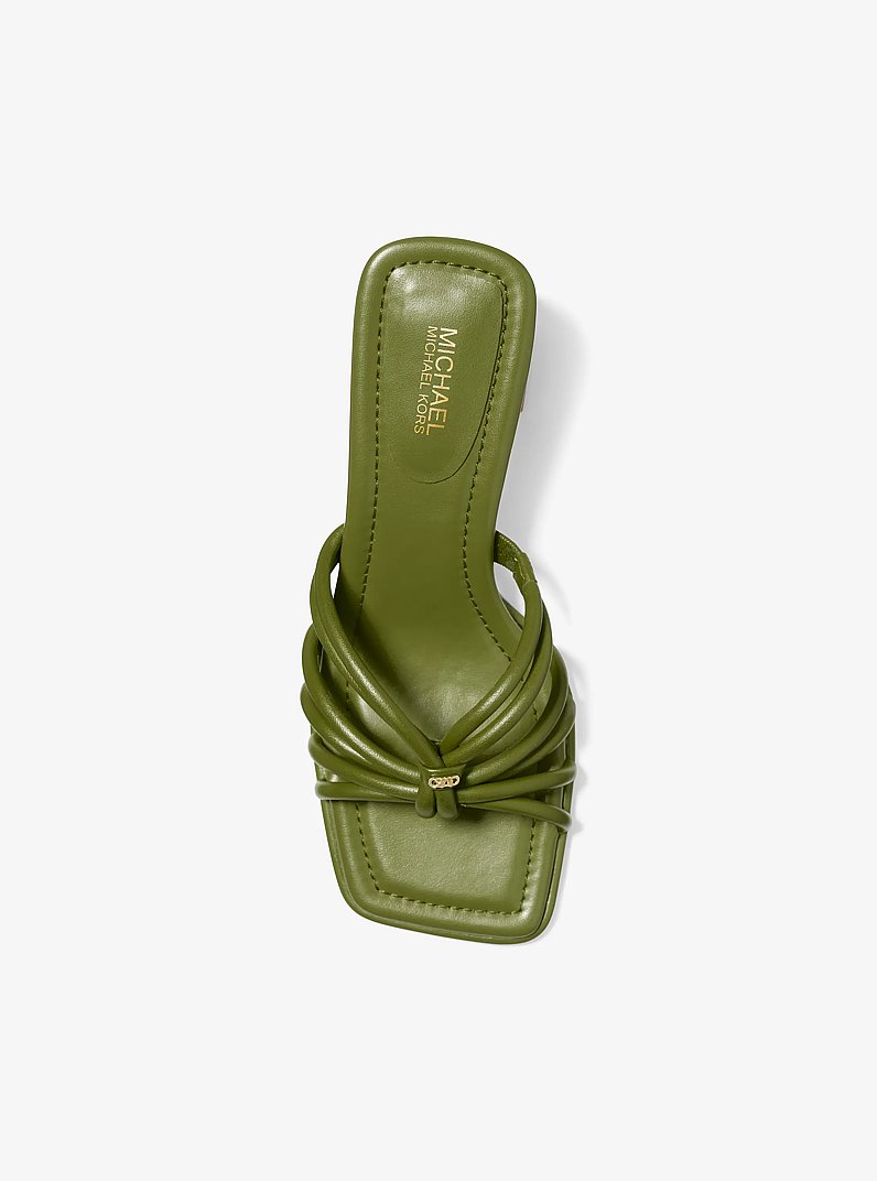 Astra Leather Mule in SMOKEY OLIVE | Michael Kors