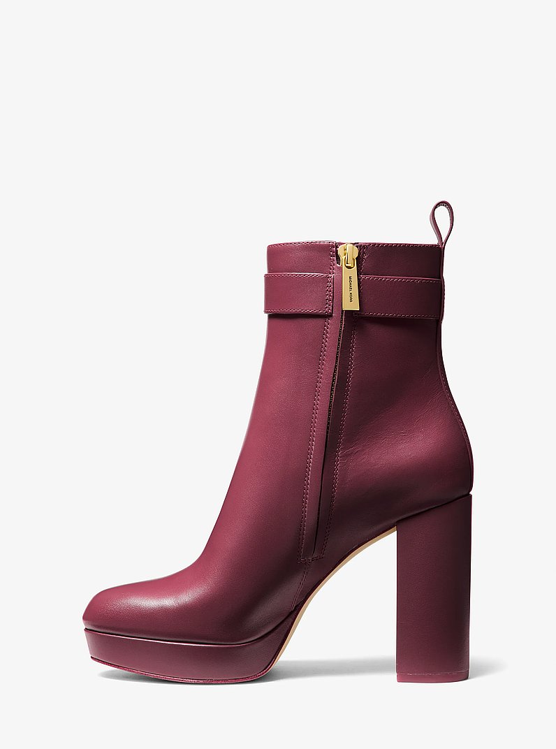 Botte Parker en cuir &agrave; semelle compens&eacute;e